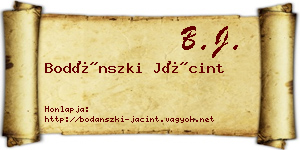 Bodánszki Jácint névjegykártya